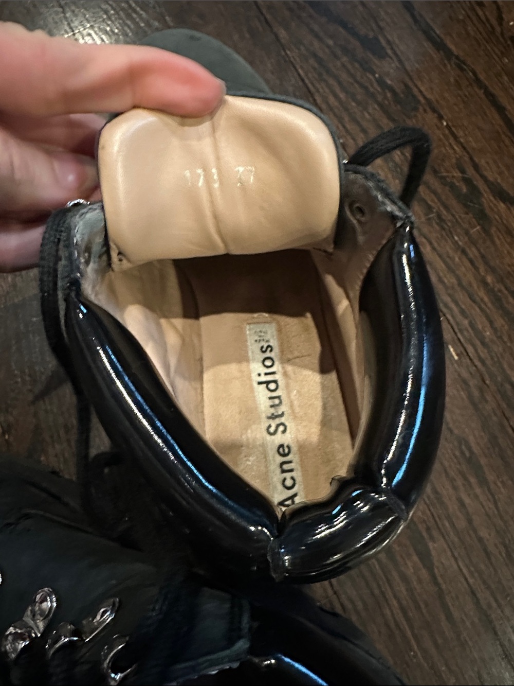 ACNE STUDIOS RUGGED PLATFORM WHIPSTITCH BOOTS - Picture 3 of 4